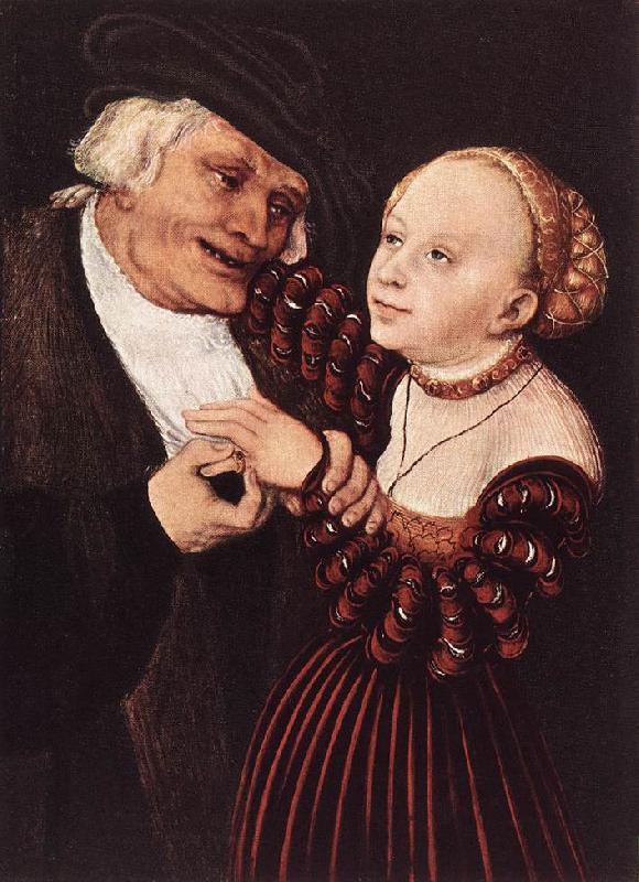 CRANACH, Lucas the Elder Old Man and Young Woman hgsw